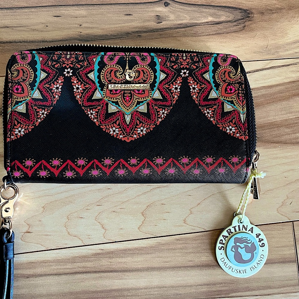 Spartina 449 Wallet genuine leather multicolor NEVER USED WITH TAGS